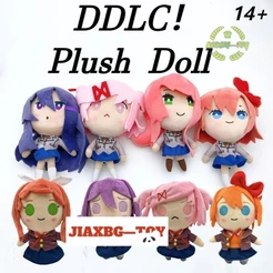 Doki Literatura Clube Monika Natsuki Sayori Yuri Kawaii Pelúcia 14 + Decoração De Coleção De Bonecas De Fofa
