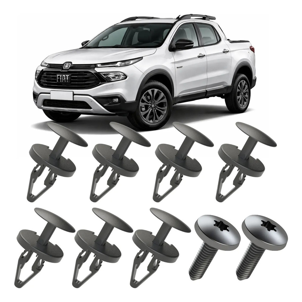 Kit Grampo Defletor Superior Radiador Fiat Toro Até 2025