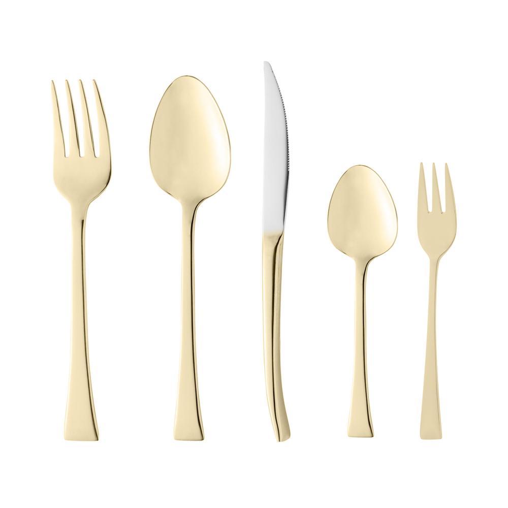 Faqueiro em Aço Inox Dourado Berna 30 Peças – Wolff
