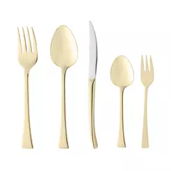 Faqueiro em Aço Inox Dourado Berna 30 Peças – Wolff