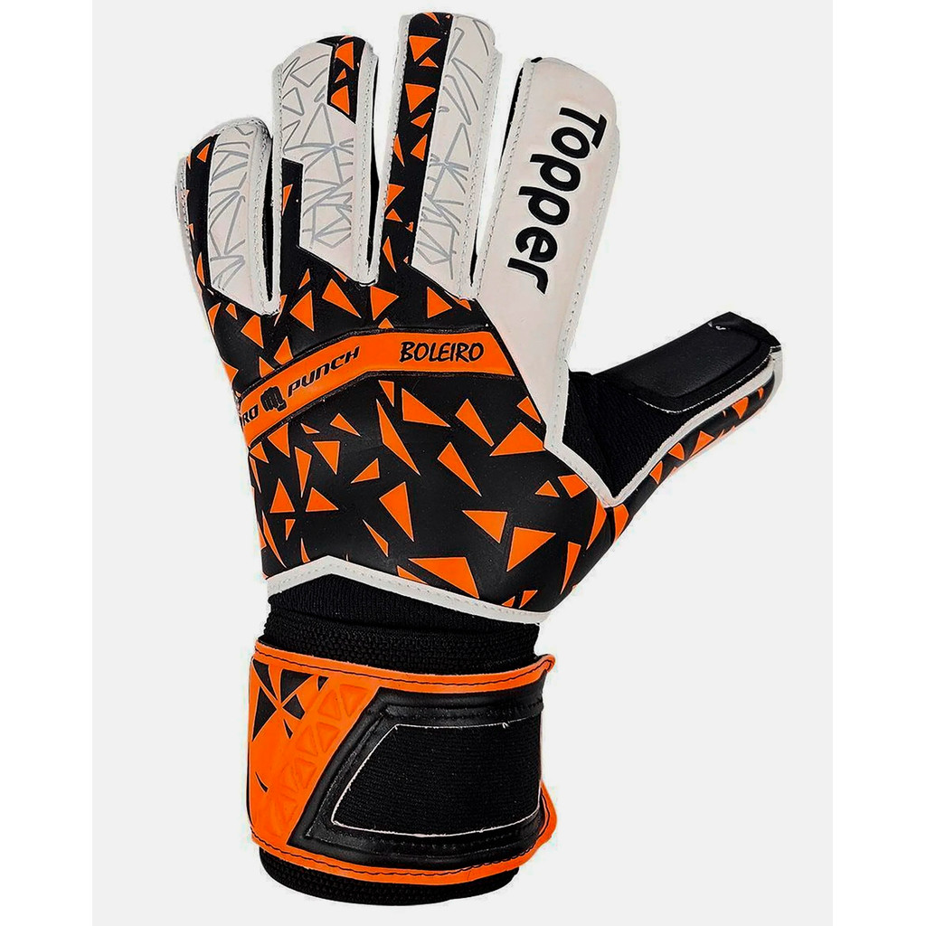 Luva de Goleiro Topper Boleiro Pro Punch com Palma em Látex e Dorso Reforçado em Oferta na Shopee