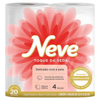 Neve Toque da Seda Papel Higiênico Folha Dupla em Oferta na Shopee