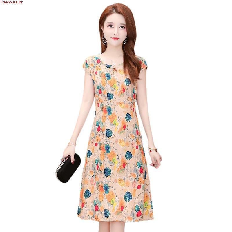 50-60 vestidos finos vestidos plus size vestidos de meia-idade e idosos novos vestidos baixos femininos elegantes de se