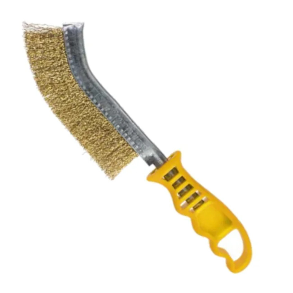 Escova de Aço com Cabo Plástico para Limpeza – Titanium Platina