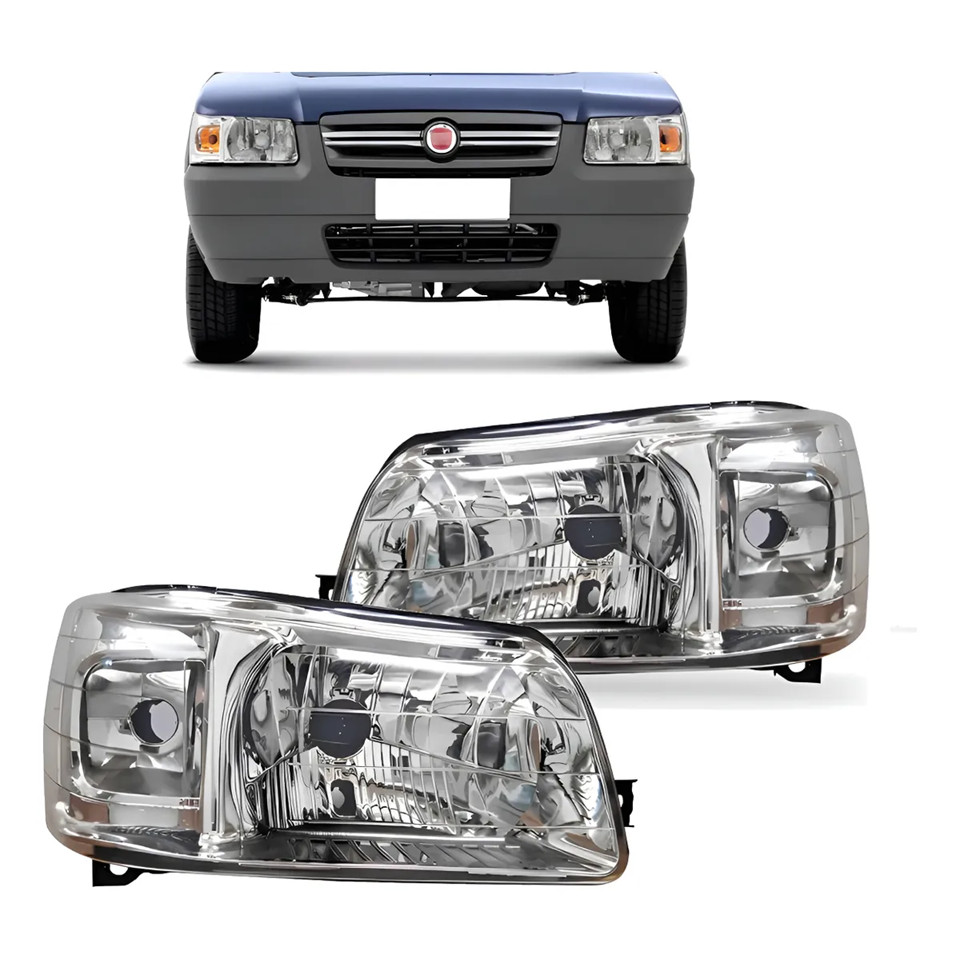 Par Farol Dianteiro Fiat Uno Fiorino 2004 2005 2006 2007 2008 2009 2010 2011 2012  2013 ou Unidade em Oferta na Shopee