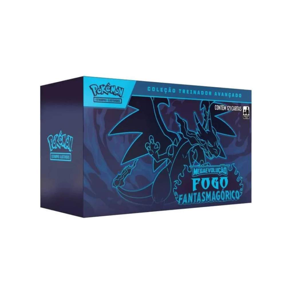 Box Coleção Pokemon Treinador Avançado TCG Mega Evolução Fogo Fantasmagórico Copag - 35682 em Oferta na Shopee