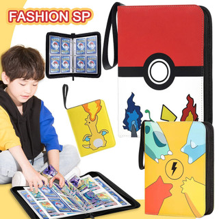 Fichário Pokemon Para 400 Cartas Album Cards Com 50 Folhas