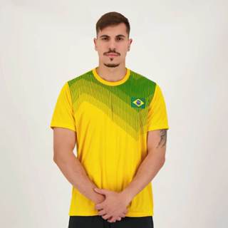 Camiseta Brasil Regia Amarela/Verde em Oferta na Shopee