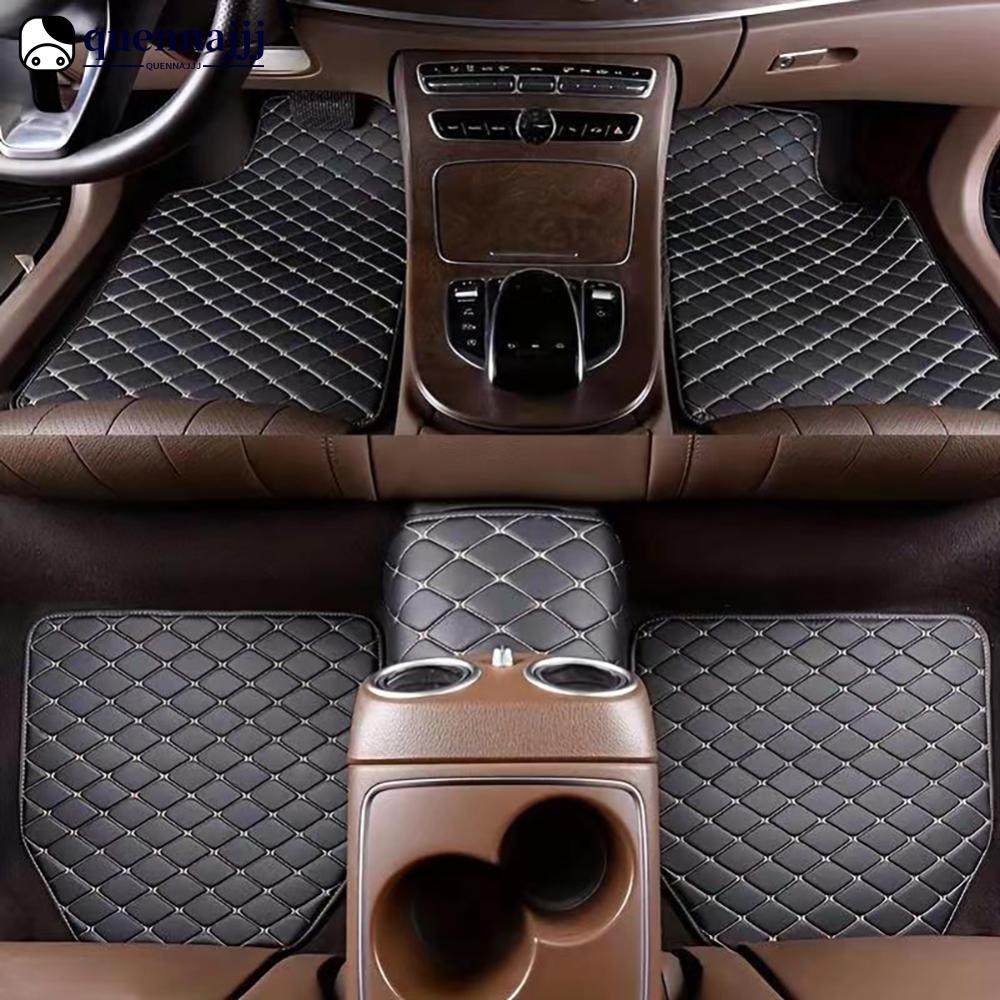 QUENNA 5 Pçs/Set Universal Interior Do Carro Tapetes De Couro À Prova Dwaterproof Água Auto Pé Almofada Protetor Automóv