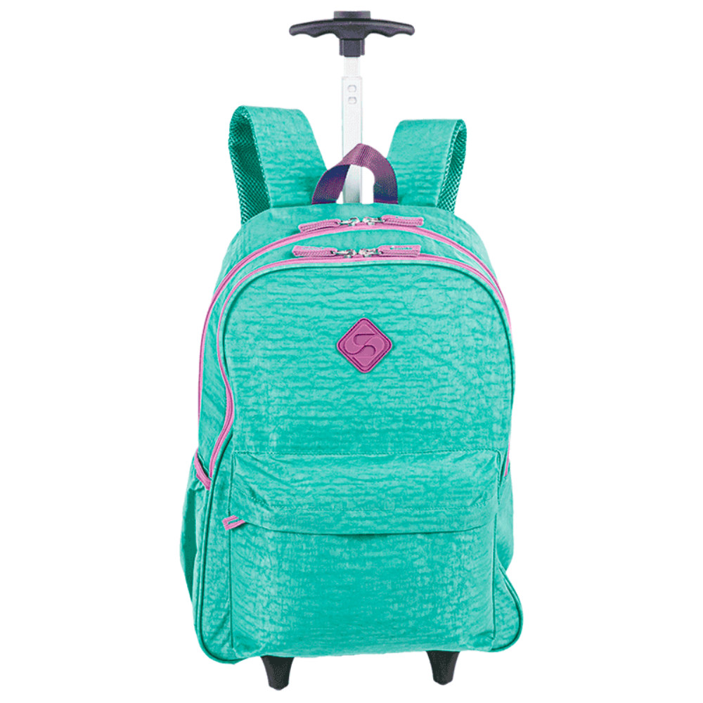 MOCHILA DE RODINHAS ROLLING CRINKLE 2 - TURQUESA E ROXO SESTINI