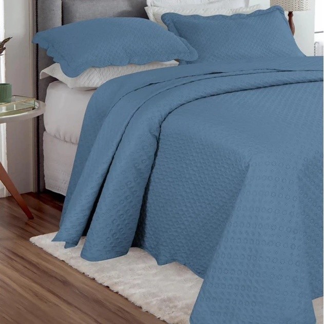 Kit2/3 Colcha Rozac Boutis Classic Lisa Várias Toque Macio 200 Fios Cores Solteiro / Casal / Queen / King em Oferta na Shopee