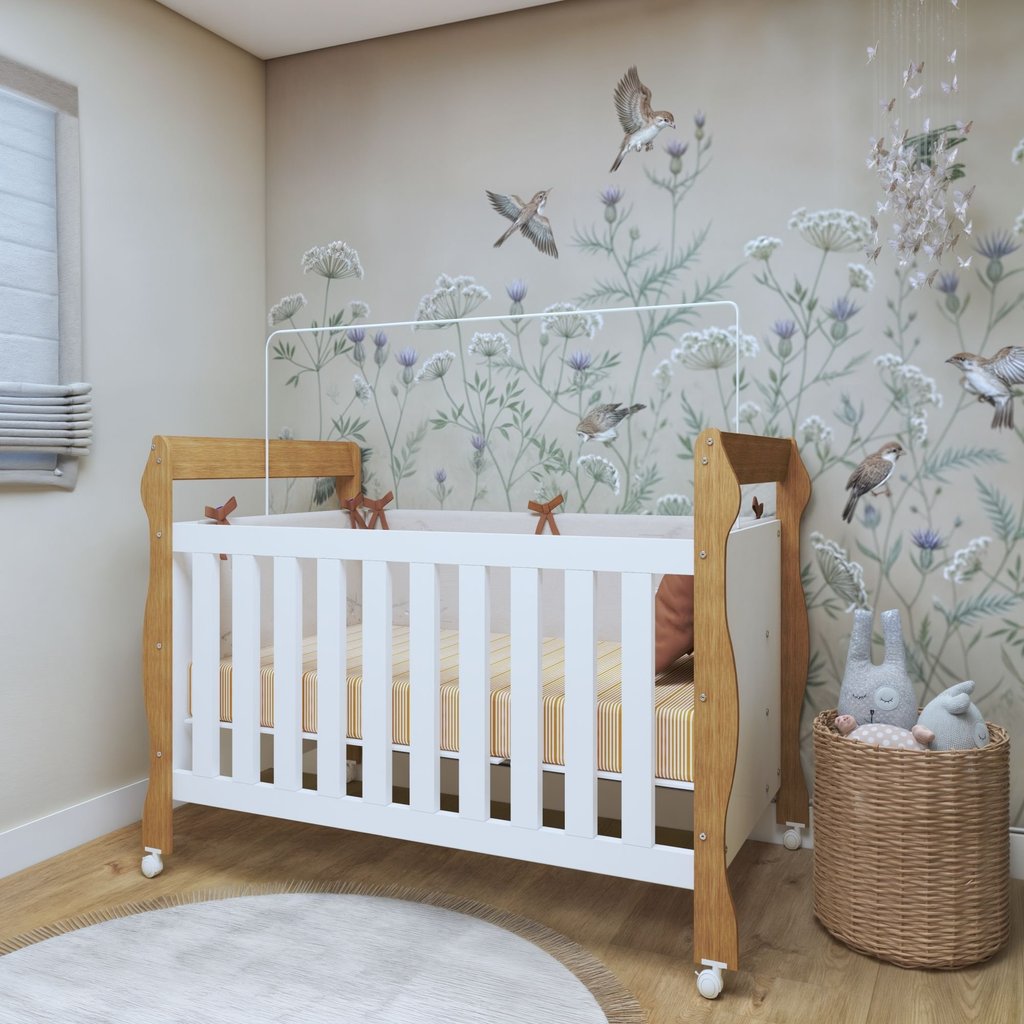 Berço Mini Cama 3 em 1 Soninho 100% MDF Amadeirado em Oferta na Shopee