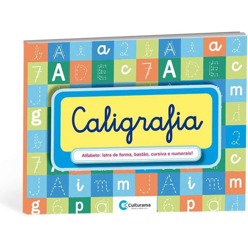 Livro Caligrafia Alfabeto Letra Forma Bastão Cursiva Número