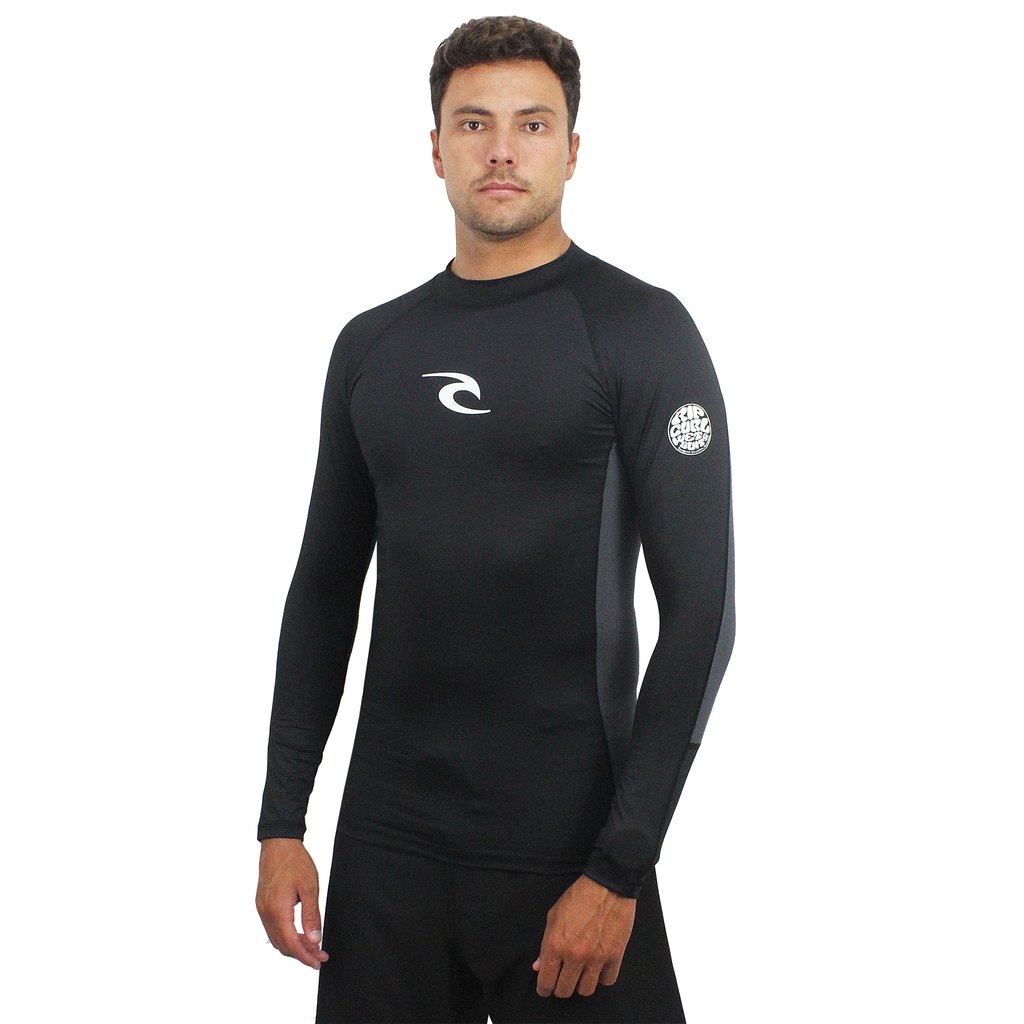 Camiseta UV Rip Curl Waves UPF Perf Black Importada