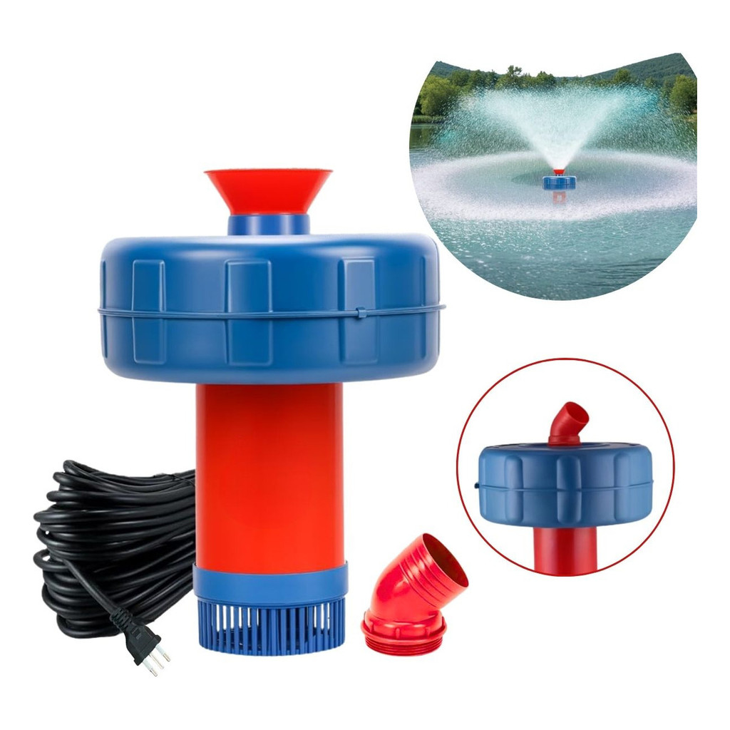 Chafariz Aerador Piscicultura 1100W 220V Melhora Qualidade da Água e Saúde dos Peixes Para Tanques Viveiros e Lagos