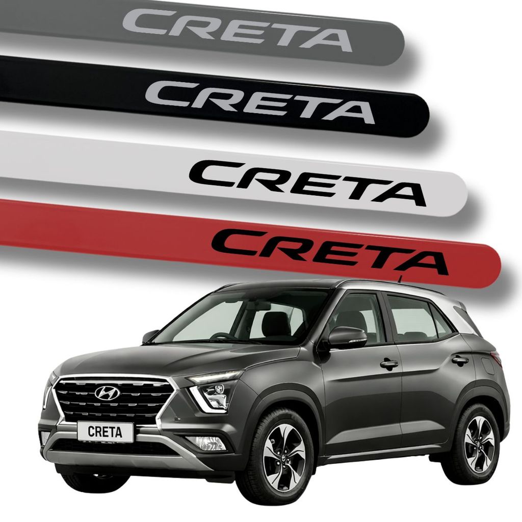 Friso Lateral Protetor de Porta Novo Creta – Escrita Original – Dupla Face Automotiva