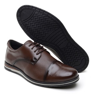 Sapato Social Masculino Oxford  Couro Legitimo  Sport Fino palmilha Confort Solado Antiderrapante em Oferta na Shopee