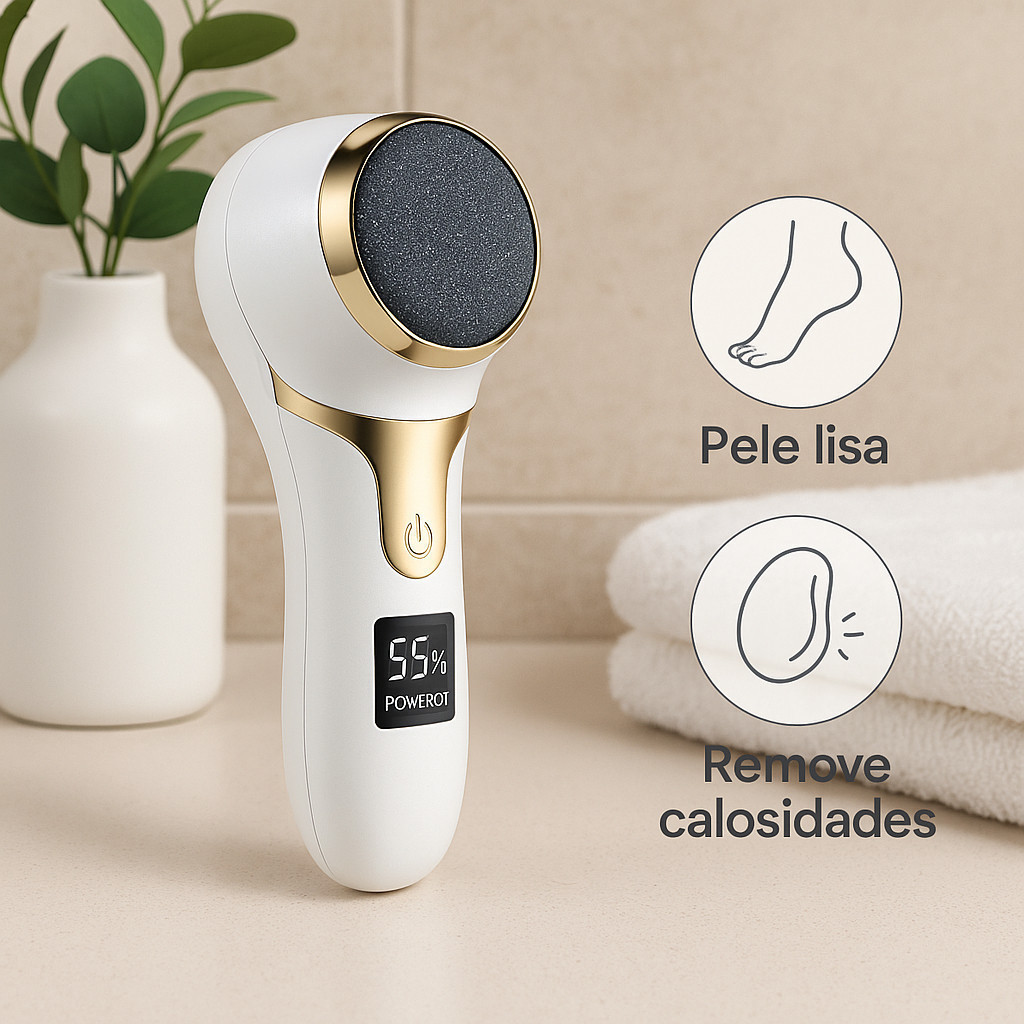 Lixa Pé Elétrica Removedor Calos Esfoliador Pedicure Profissional Pés Macios Recarregável Portátil