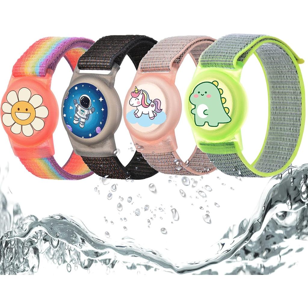 Pulseiras AirTag À Prova D'água Para Crianças , Pulseira De Nylon Elástica Com S