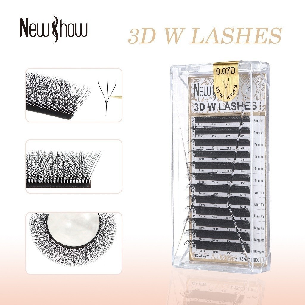New Show Cílios W Original com Selo Fio W/ 3 D W LASHES 0.07D/Extensão de Cilios Alongamento 3 D W em Oferta na Shopee