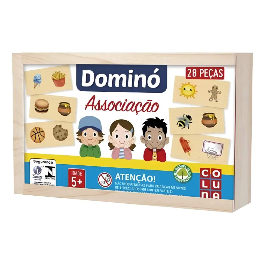 Jogo de Dominó Infantil Educativo Associação de Ideias 28 Peças Pais e Filhos Números Raciocínio em Oferta na Shopee