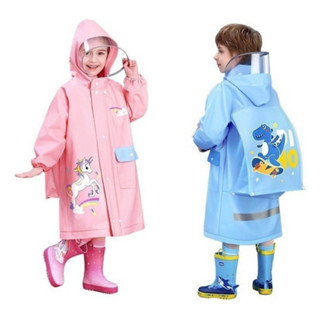 Capa De Chuva Infantil Com Compartimento Para Mochila Menino Menina PVC Impermeável Resistente em Oferta na Shopee