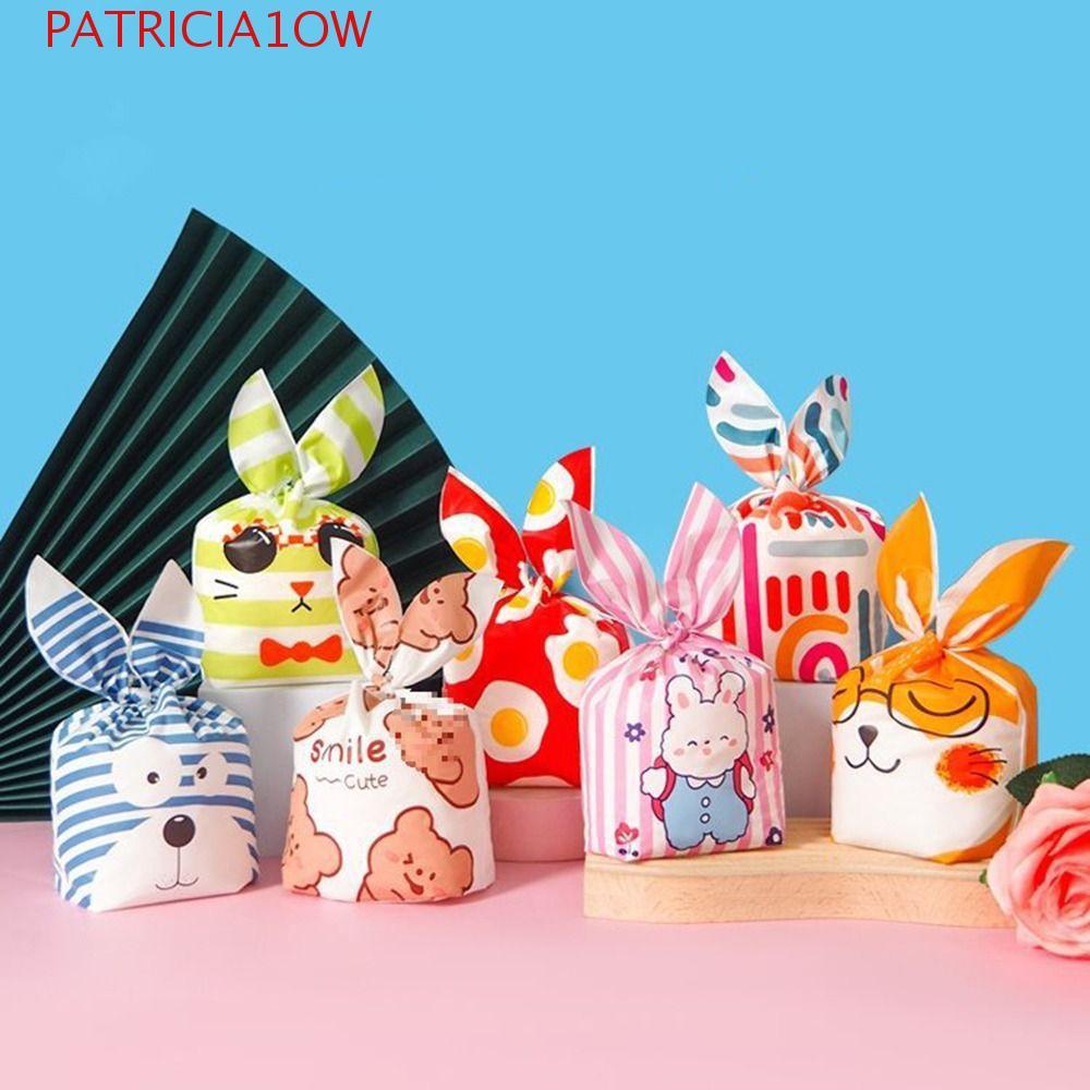 PATRICIA1OW 50 Unidades De Sacos De Doces Com Orelha De Coelho , Longa Padrão Animal De Plástico , Fofos em Oferta na Shopee