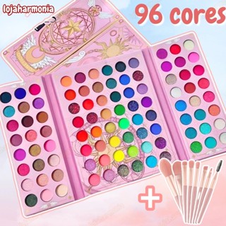 Paleta De Sombra De Olho Em 96 Cores Perolada / Fosca / Com Glitter / Longa Duração em Oferta na Shopee