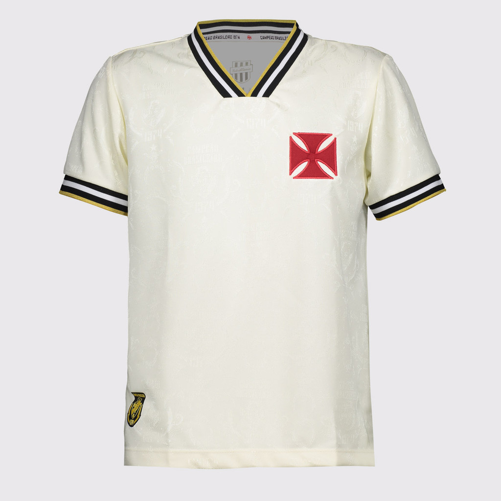 Camisa Vasco 1974 Jacquard Juvenil Off White