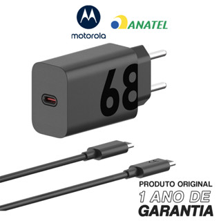 Carregador Portátil De Parede Motorola Turbo Power 68w - Cabo Usb-C em Oferta na Shopee