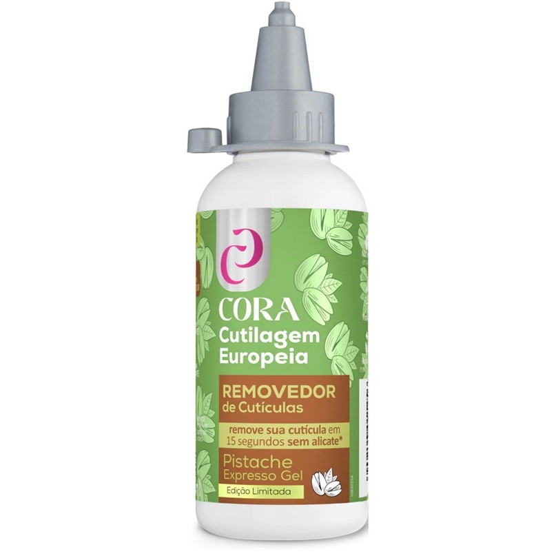 Removedor de Cuticulas Cutilagem Europeia CORA Expresso Gel PISTACHE 100ml