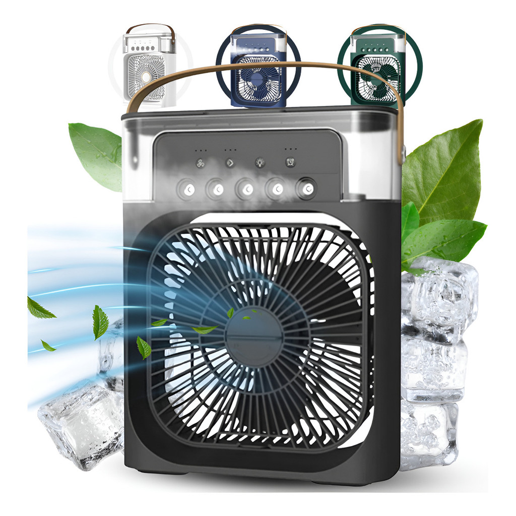 Mini Ventilador e Umidificador Portátil 2 em 1 Resfriamento Rápido Reservatório de Água Super Silencioso