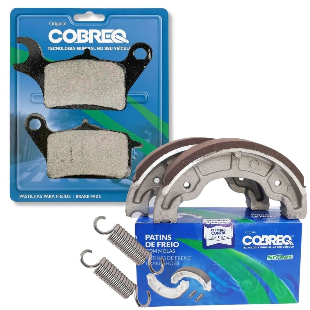 Kit Pastilha + Lona de Freio Elite 125 2025-2026 Cobreq