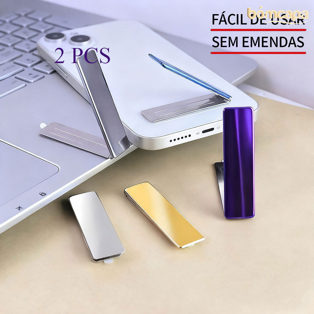 Kit 2 Multicores Suporte De Telefone Celular Com Liga Ângulo Ajustável e Dobrável amanho Mini Universal Alumínio KZJ012