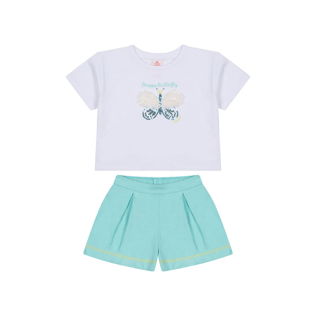 Conjunto Borboleta Curto Menina Marisol