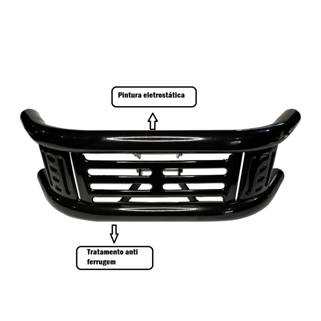Mata Cachorro Protetor Yamaha Fazer 250 2005 2006 2007 2008 2009 2010 2011 2012 2013 2014 2015 2016 2017 Preto