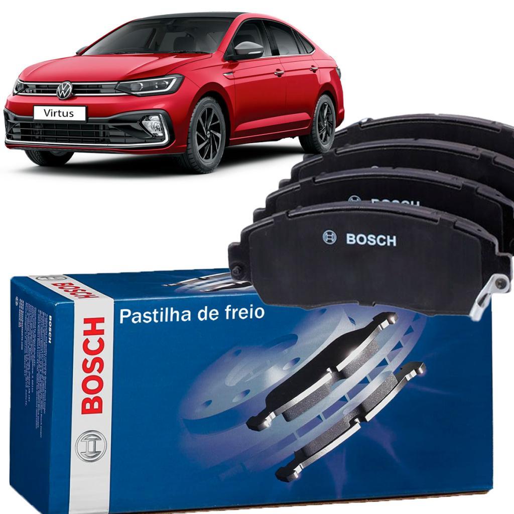 Kit Pastilha de Freio Dianteira e Traseira Original Bosch Para Virtus 1.0 TSI 2018 Em Diante