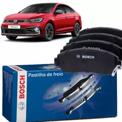 Kit Pastilha de Freio Dianteira e Traseira Original Bosch Para Virtus 1.0 TSI 2018 Em Diante