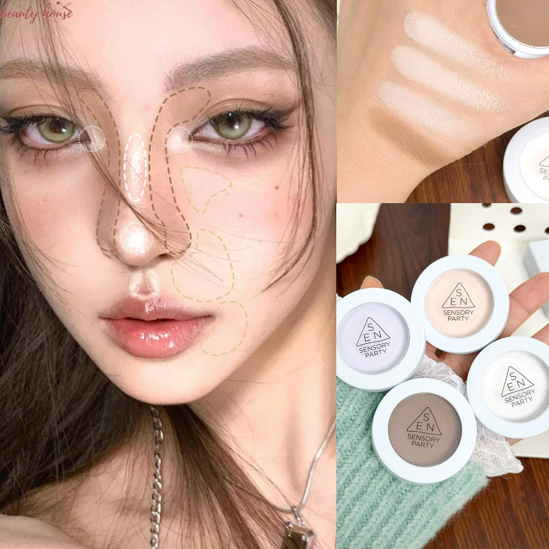 Paleta De Pó De Contorno De 4 Cores-Iluminador Translúcido Sombra De Nariz-Fosca-Cosmético De Blush-Potenciador Facial