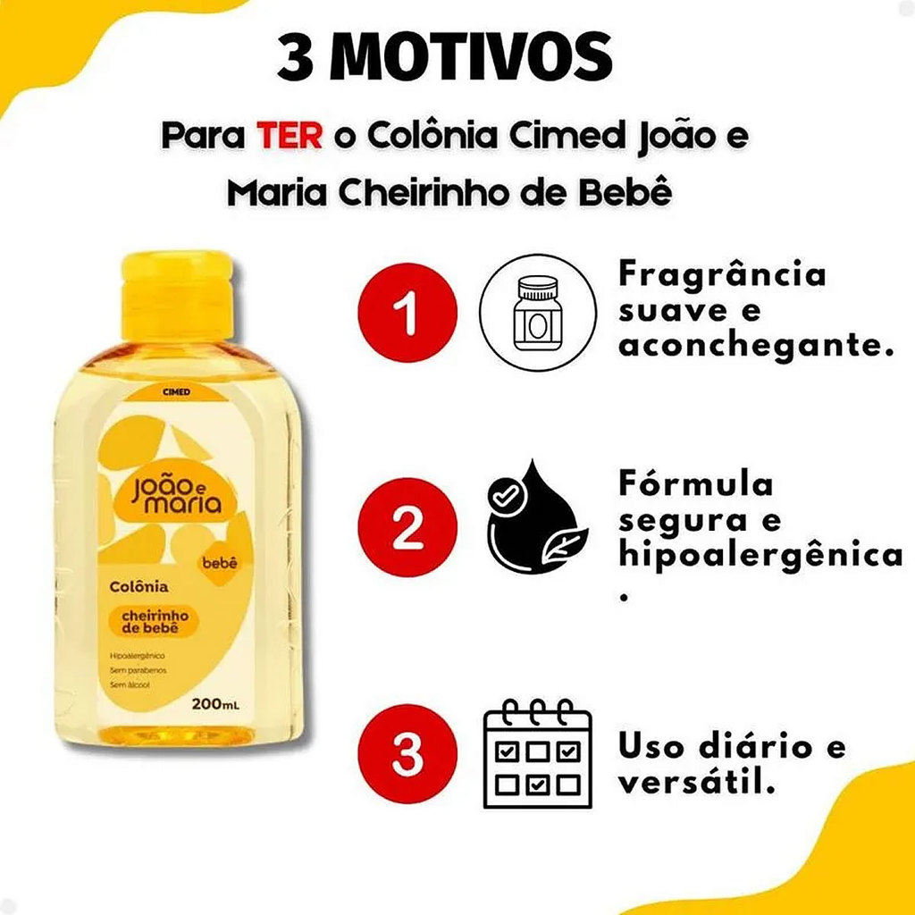 Colônia João e Maria Cheirinho de Bebê 200ml · foto 2