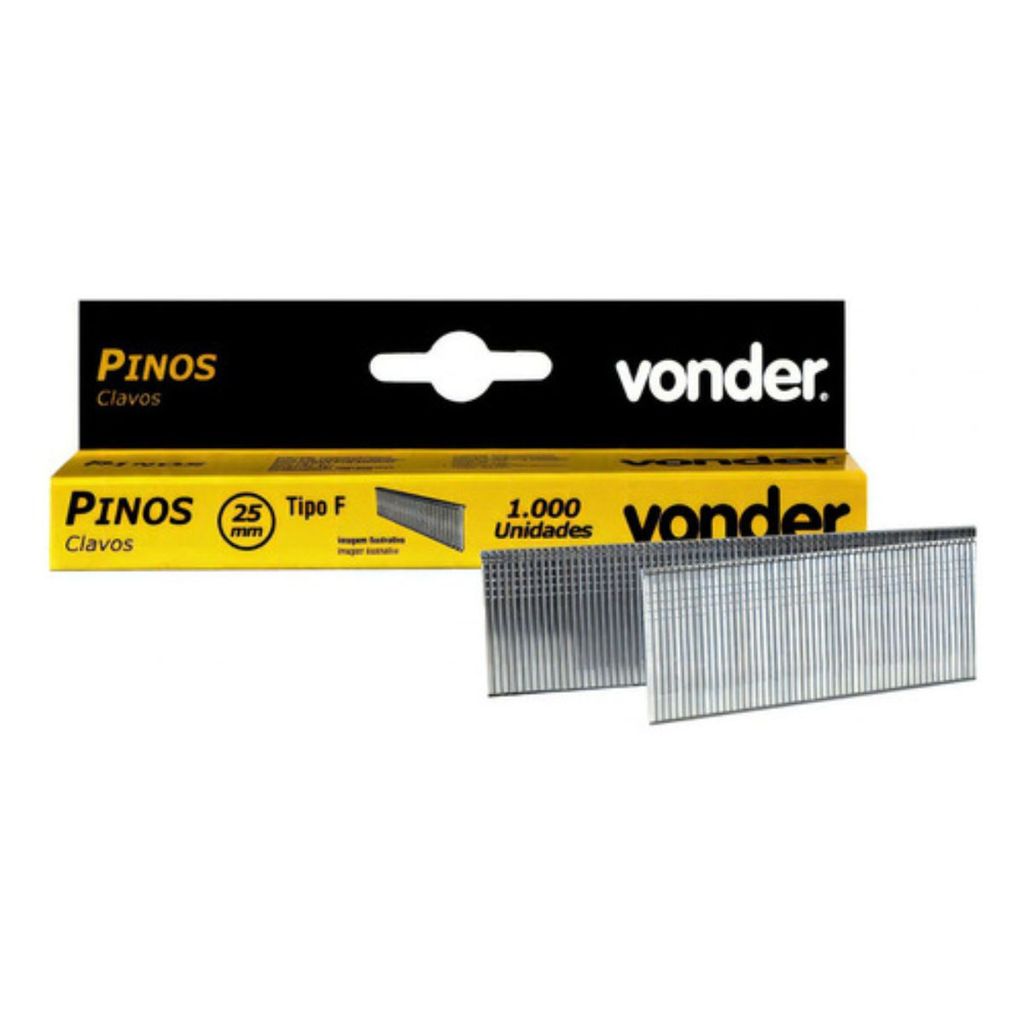 Pino Tipo F 25 mm para Pinador GPE 916 Caixa com 1000 Unidades Vonder