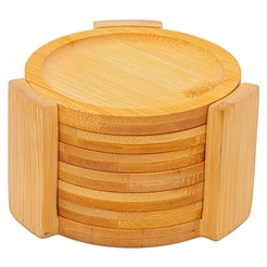 PORTA COPOS BAMBU REDONDO COM SUPORTE ECOKITCHEN MIMO STYLE - KIT