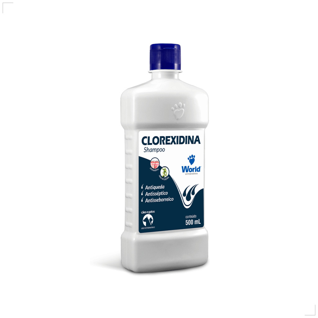 Shampoo Cães e Gato Dermatite Clorexidina 500ml World