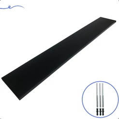 1 Prateleira Preta 100X15 Com Suporte Flutuante Mdf Organizadora Decoração Cozinha Quarto Banheiro