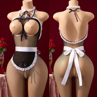 Cosplay Sexo Boneca Traje Completo Aberto Sutiã Negrito Lingerie Sexy Meias Cama Uniforme De Empregada Conjunto Inclui A em Oferta na Shopee