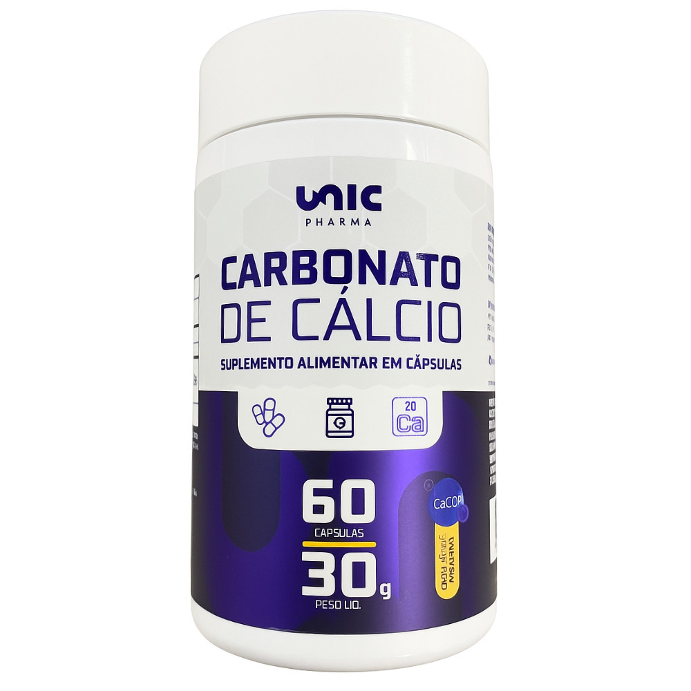 Carbonato de Cálcio 60 Cápsulas Unic Pharma