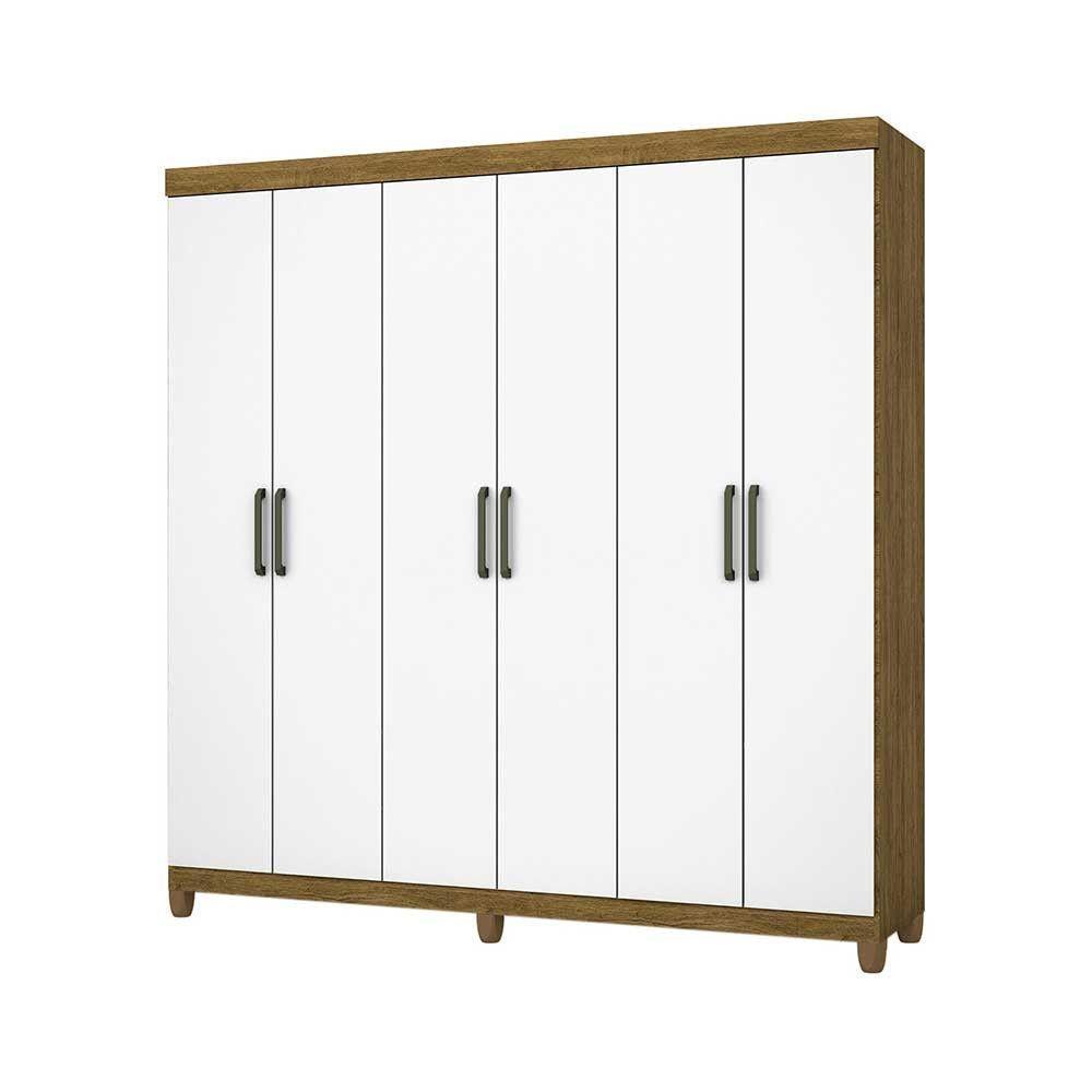 Guarda Roupa R22 6 Portas 2 Gavetas Móveis Cinamomo