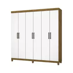 Guarda Roupa R22 6 Portas 2 Gavetas Móveis Cinamomo