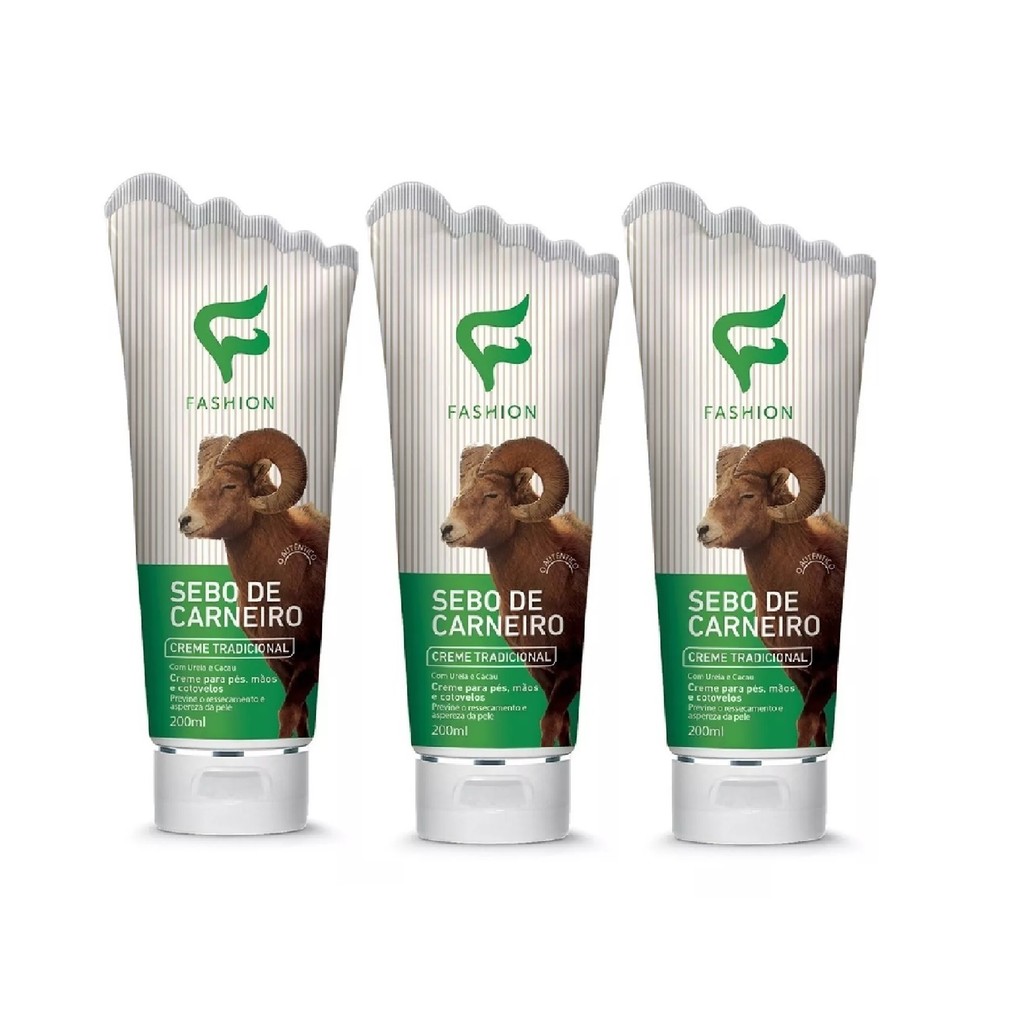 Fashion Sebo De Carneiro Tradicional Kit 03 Unidades 200ml