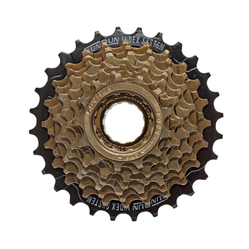 Roda Livre Rosca 8 Marchas 13/28 Dentes Index Aço Dourada Sunrun em Oferta na Shopee